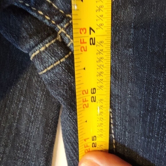 Chico's Platinum Boot cut blue Jean Size 1.5 Short pants M 10 - Picture 6 of 10